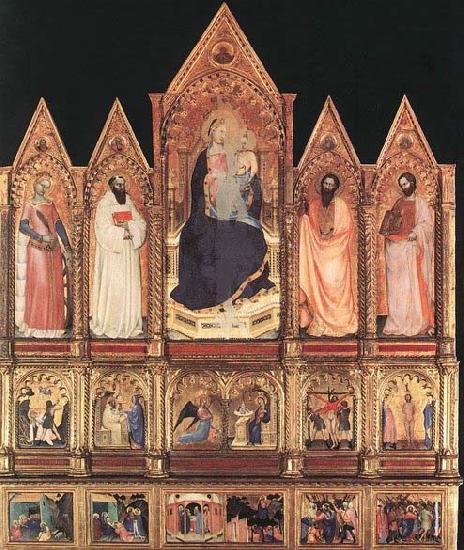 GIOVANNI DA MILANO Polyptych with Madonna and Saints oil painting image